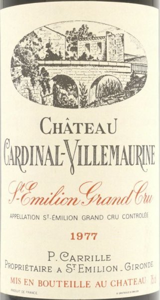 画像2: 1977 シャトー カルディナル ヴィルモリヌ / サンテミリオン グランクリュ 750ml ［プライベートセラー］ (2)