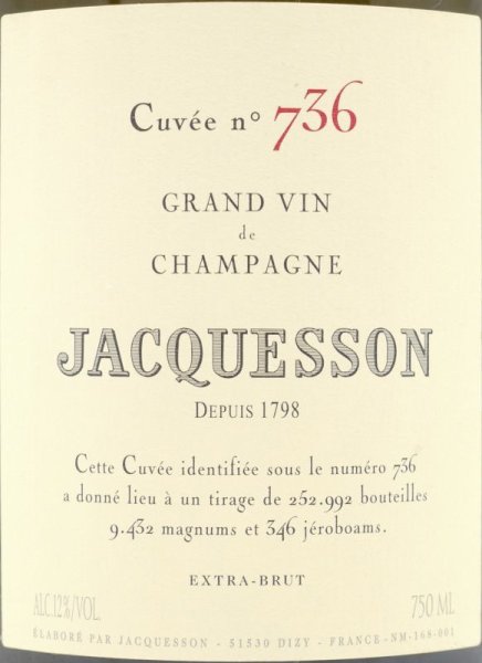 画像2: ジャクソン キュヴェ No.736 / シャンパーニュ N.V. 750ml (2)