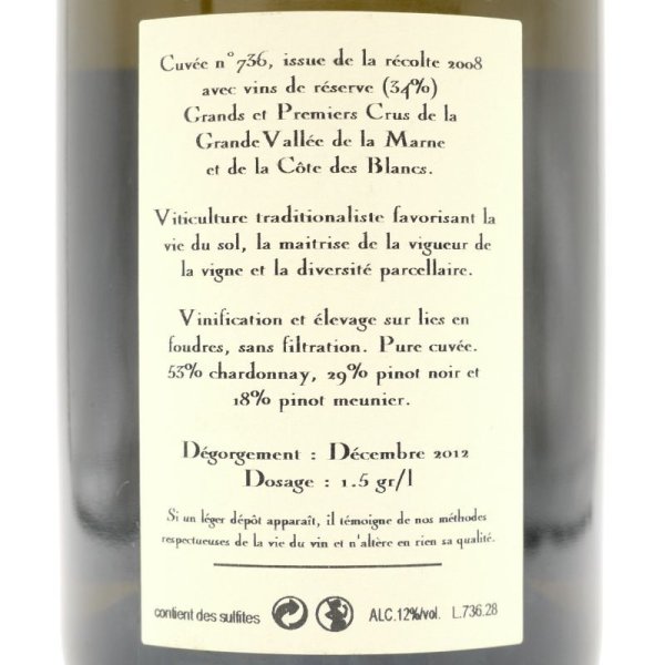 画像4: ジャクソン キュヴェ No.736 / シャンパーニュ N.V. 750ml (4)